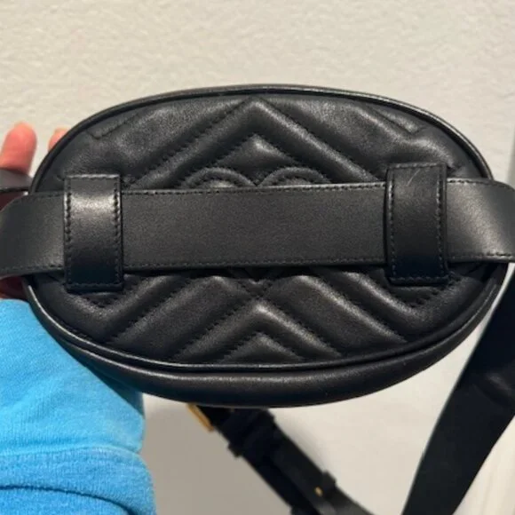 Black Quilted Leather Crossbody Bag - Picture 14 of 16